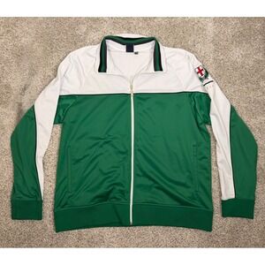Fila Sport Track Jacket Mens XL Green Italia Soccer Full Zip Color Block‎